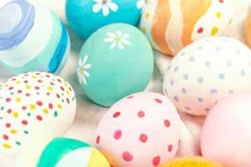 bunte Ostereier bunte und bemalte Ostereier