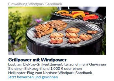 Strom aus Windkraft und Co. dank eines Vattenfall-Gutscheins günstiger Preiswerter Strom aus Windkraft und Co. wird dank eines Gutscheins für Vattenfall noch günstiger