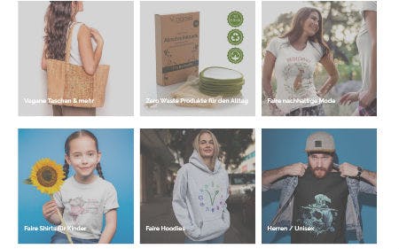 Mit Veggees tolle ökologische Mode shoppen Sichere dir einen unserer Gutscheine und spare auf deine nächste Bestellung