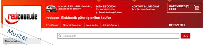 Redcoon-Screen Bei Redcoom findet ihr eine Vielzahl von Elektroartikeln