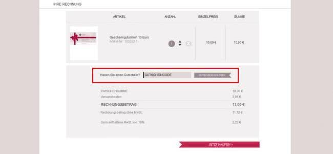 Gutschein einlösen Einen Gutschein Einlösen ist bei Najoba ganz einfach